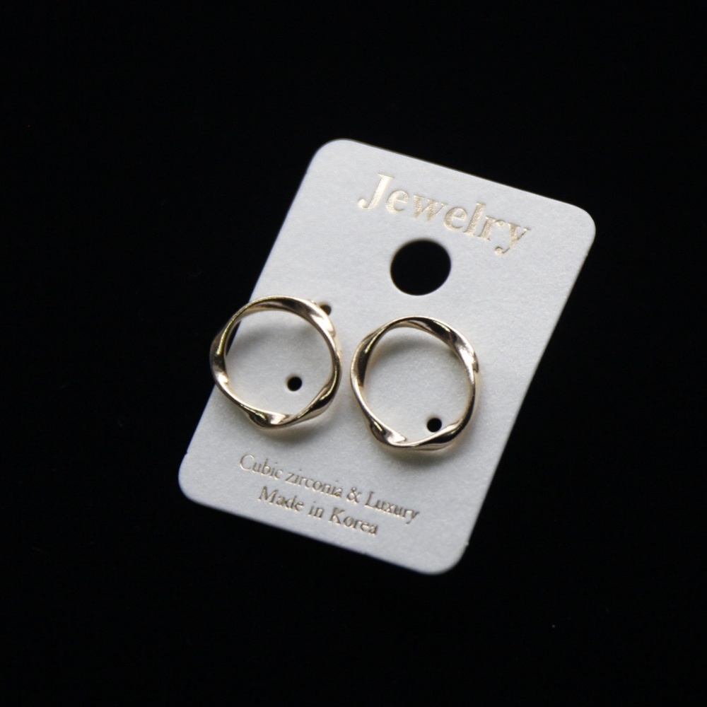 Minimalist Gold Open Circle Stud Earrings